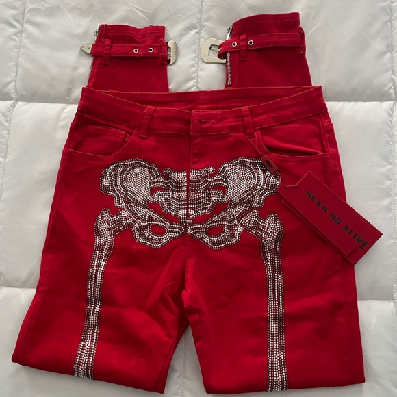 GUAPI RARE Dead or Alive Skeleton Pants - Picture 2 of 7